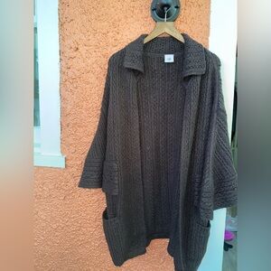 Cabi Cardigan Repose Cape Sweater Dark Brown Over Sized XS/S Relaxed Cozy